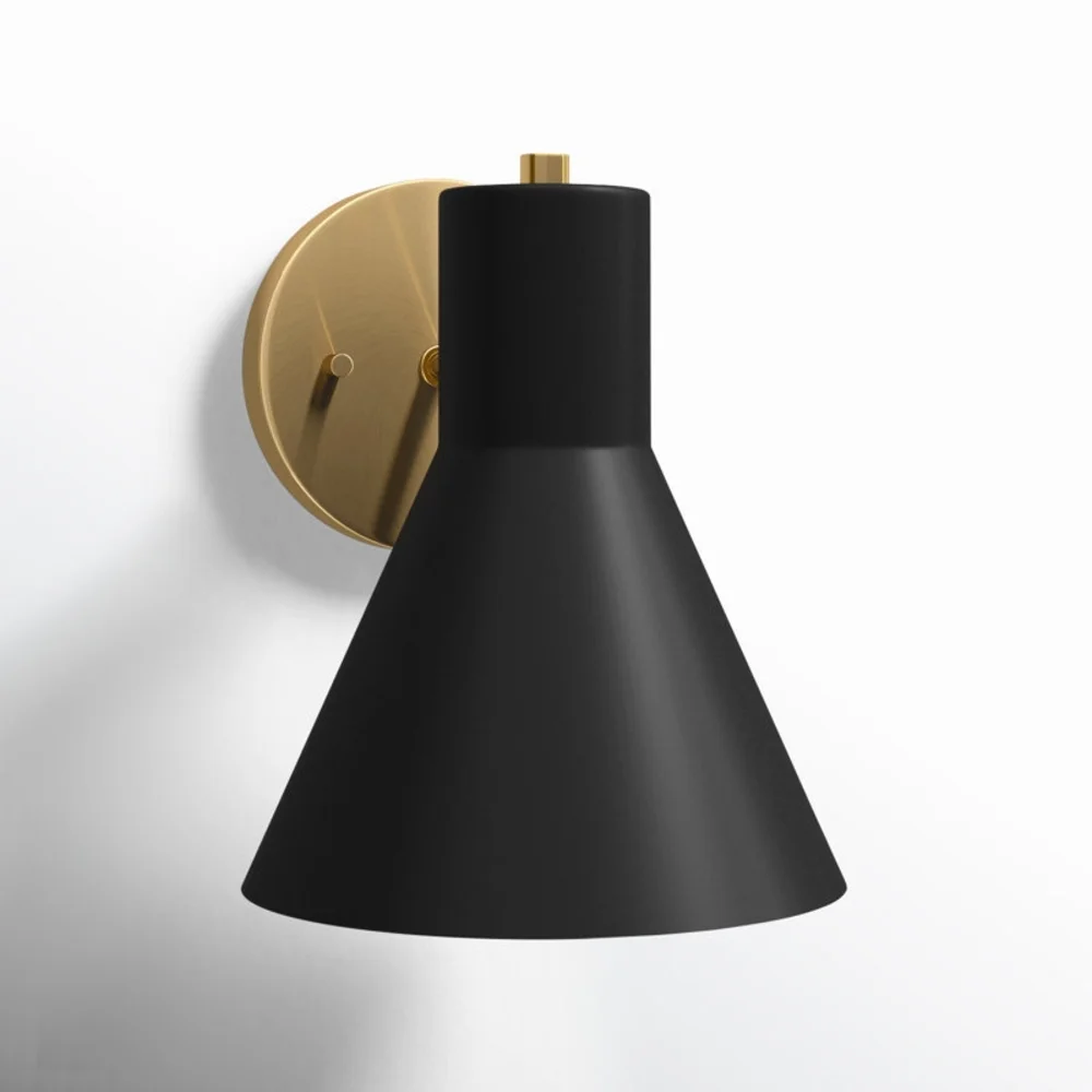 Modern Black and Gold Wall Sconce